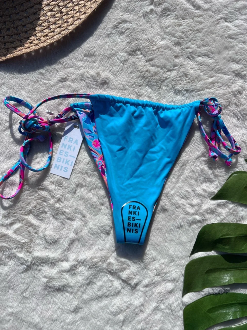 Frankie's Bikinis Tia Scarf Bikini Cheeky Bottom Size XL